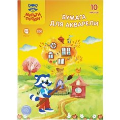 Папка для акварели, 10л, А3 Мульти-Пульти, 200 г/м2, "Енот в Волшебном мире", 2 штуки