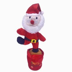 Детская интерактивная игрушка Дед мороз / Танцующая поющая мягкая кукла / Танцующий кактус повторюшка с Русскими песнями / Araqel