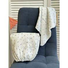 Простынь на резинке 120х60 муслиновая, звезды луны FYU