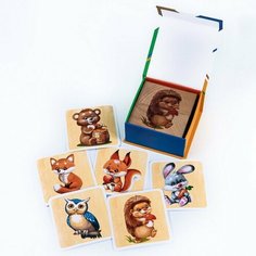 Кубики с картинками «Лесные малыши» 4 кубика Zar Toy
