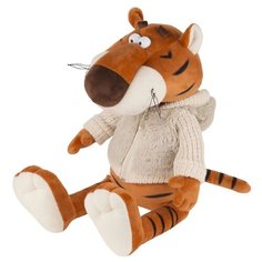 Мягкая игрушка Maxitoys Luxury Тигр Костян в меховом худи, 25 см, разноцветный