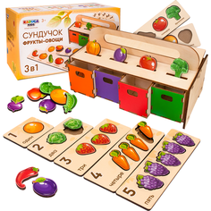 Сортер - Сундучок «Фрукты-Овощи» Raduga Kids