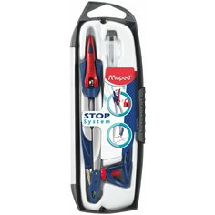 Готовальня для чертежных работ MAPED Stop System 3 предмета, синяя