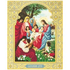 Наборы - кристальная (алмазная) мозаика "фрея" ALVR-09 092 Кристальная мозаика (алмазная вышивка) "Икона Благословение детей" 27 х 22 см Freya