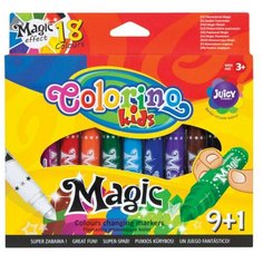 Фломастеры "Magic", 9 цветов + 1 белый Colorino