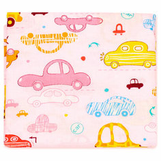 Многоразовая пеленка Чудо-Чадо Вариации ситец 120х90, розовый/машинки