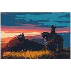 Картина по номерам на холсте Ведьмак - 9 60Х40