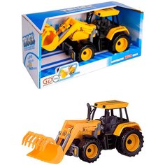 Машинка "Трактор", пластмассовая, инерционная, 28x11,5x12см Junfa Toys