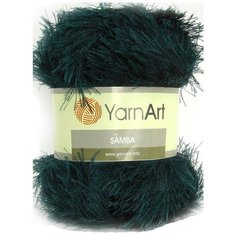 Пряжа Yarnart Samba (590 - Тёмно-зелёный)