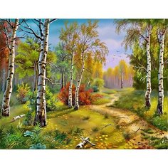 Картина по номерам Тропинка в осеннем лесу 40х50 см Hobby Home