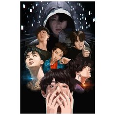 Картина по номерам Музыка BTS - 6629 В 60x40