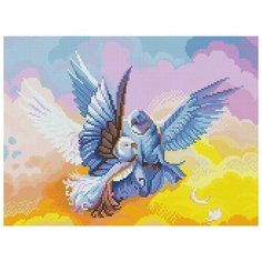 Алмазная мозаика Голуби 30x40 см. Алмазное хобби