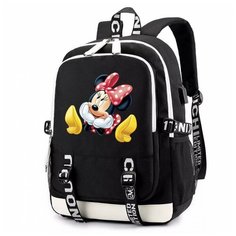 Рюкзак Минни Маус (Mickey Mouse) черный с USB-портом №1