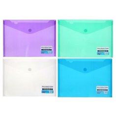 Папка на кнопке (липучке) А4, вертикальная, микс Noname