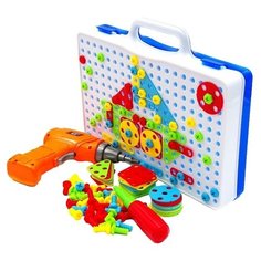 Конструктор - мозаика с шуруповертом 237 деталь Мир Детства