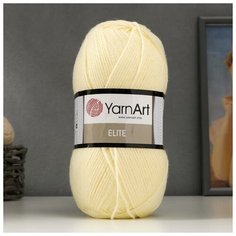 Пряжа YarnArt "Elite", 100% акрил, 300 м/100 гр, (226 сливочный)