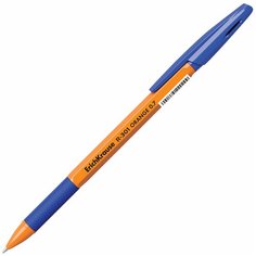 Ручка шариковая с грипом ERICH KRAUSE "R-301 Grip", синяя, корпус оранжевый, узел 0,7 мм, линия письма 0,35 мм, 39531