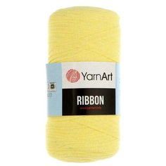 Пряжа "Ribbon" 40% полиэстер, 60% хлопок 125м/250гр (754 св. жёлтый) 4444398 Yarn Art