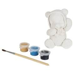 Гипсовая фигурка "Мишка в пижаме с красками и кистью" ФП 21-121