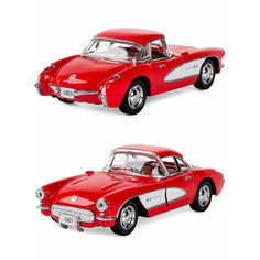 Машинка металлическая Kinsmart 1:34 «1957 Chevrolet Corvette» инерционная, красная KT5316D-1