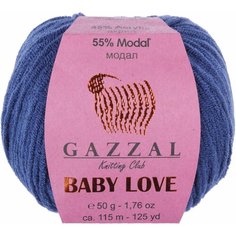 Пряжа Gazzal Baby Love темно-синий (1619), 55%модал/45%акрил, 115м, 50г, 1шт