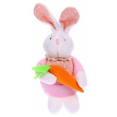 Мягкая игрушка "Кролик с морковкой", на подвеске, цвета микс Нет бренда