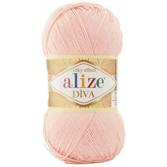 Пряжа Alize Diva светлая пудра (143), 100%микрофибра, 350м, 100г, 1шт
