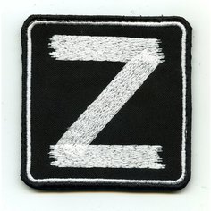 Нашивка (шеврон, патч) на липучке, "Знак Z" 8*8 см БВК