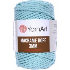 Пряжа YarnArt Macrame Rope 3mm мята (775), 60%хлопок/ 40%вискоза/полиэстер, 63м, 250г, 1шт