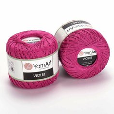 Пряжа YARNART VIOLET (YarnArt), брусника - 0075, 100% мерсеризованный хлопок, 6 мотков, 50 г, 282 м.