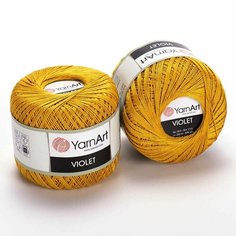 Пряжа YARNART VIOLET (YarnArt), горчица - 4940, 100% мерсеризованный хлопок, 6 мотков, 50 г, 282 м.