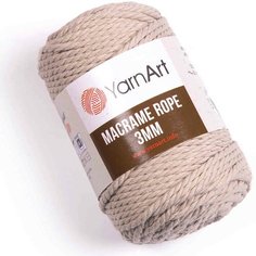 Пряжа YarnArt Macrame Rope 3mm холодный бежевый (753), 60%хлопок/ 40%вискоза/полиэстер, 63м, 250г, 1шт