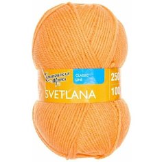 Пряжа для вязания Семеновская Svetlana(СветланаПШ) цвет: абрикос 0154 2 мотка МШФ 50% шерсть 50% акрил 100г 250м