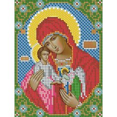 Набор для вышивания "Светлица" чешский бисер, икона "Скорбящая Богородица об убиении во чреве", 12х16 см