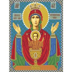 Набор для вышивания чешским бисером Светлица икона Прсв Богородица Неупиваемая Чаша 19*24см