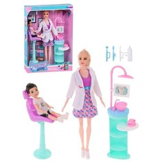 Игровой набор Наша игрушка Доктор кукла 29см., кукла 13см