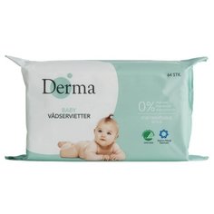 Влажные салфетки Derma Baby Wet Wipes, 64 шт.