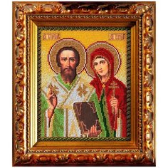 В186 Набор для вышивания бисером Кроше Куприян и Устинья, 19x23 см Радуга бисера