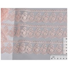 Кружево на сетке, 45 мм x 9 м, цвет: 06 розовая пудра, арт. TR.8B0100 Kruzhevo