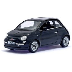 Металлическая машинка Kinsmart 1:28 2007 Fiat 500 KT5345D, инерционная Черный