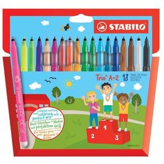 Stabilo Фломастеры "Trio A-Z", 18 шт.