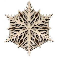 Сборная деревянная модель Конструктор Wood Trick Вудик Снежинка