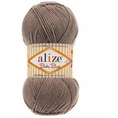 Пряжа Alize Baby Best, 90 % акрил, 10 % бамбук, 100 г, 240 м, 5 шт., 534 светло-коричневый