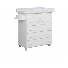 Комод Micuna Happy пеленальный B-1940 white матрасик beige dots
