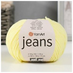 Пряжа "Jeans" 55% хлопок, 45% акрил 160м/50гр (67 лимон) Нет бренда