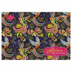 Альбом для рисования на гребне "Райские птички", А4, 32 листа Апплика