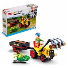 Конструктор Город «Лесозаготовочный погрузчик», 110 деталей Sluban