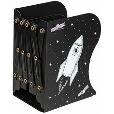 Подставка-держатель для книг и учебников юнландия "Space", раздвижная, металлическая