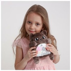 Мягкая игрушка «Кошечка Ника», с пайетками, 16 см х 8 см х 17 см нет бренда