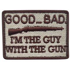 Нашивка (шеврон, патч) на липучке, Стежкофф, "GOOD. BAD ", 6,8х5 см, 1 штука